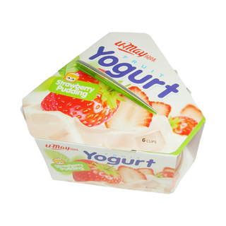 u.may 優妹 水果優格布丁 草莓 6入, 510g, 1盒