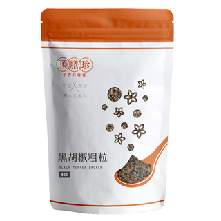 頂膳珍 黑胡椒粗粒辛香料首選 提升料理風味, 80g, 1包