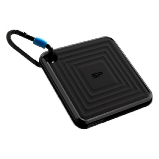Silicon Power 廣穎電通 高速外接式固態硬碟 薄輕巧行動式硬碟 PC60, 2TB, 黑色