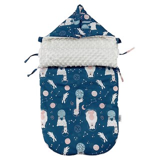 我家寶貝 嬰幼兒純棉防驚跳豆豆絨睡袋 加厚新生兒抱被