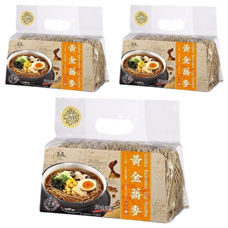 玉民 台灣黃金蕎麥 QQ麵, 自然栽培法, 不添加防腐劑、不含人工色素, 550g, 3包
