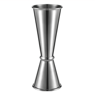 Wit Manto Jigger盎司杯 量酒器 不鏽鋼材質 1oz/2oz 刻度, 黑色, 1個