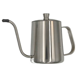 良瑞軒有限公司 不鏽鋼手沖咖啡壺, 600ml 拋光銀, 單件, 1個