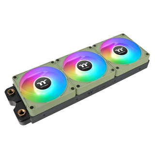 thermaltake 曜越 CT120 EX ARGB 反轉 磁吸快接散熱器 MagForce 2.0技術 2000 RPM 9顆LED燈, CL-F198-PL12MG-A, 抹茶綠, 1組