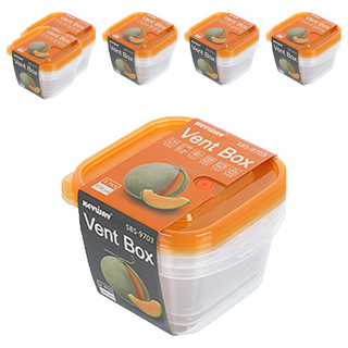 KEYWAY 聯府 賞味方型保鮮盒 SBS-9703, 970ml, 6個