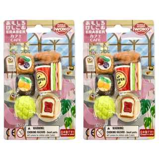 Iwako 造型橡皮擦 咖啡店 Set, 2組