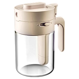 SAUCE 二合一料勺分離調味罐 12.8x7.4cm PP材質 灰色/奶茶色, 300ml, 1個