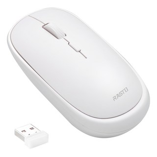 RASTO RM15 超靜音美型無線滑鼠, R-PCA015, 白色