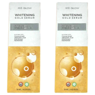 MS GLOW 美白祛斑精華液 24K黃金萃取, 15ml, 2瓶