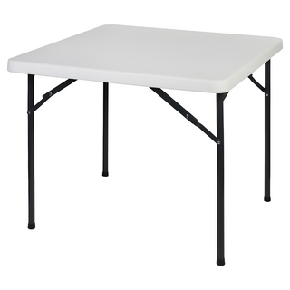 Cotton Field 棉花田傢飾 海爾多功能方形折疊桌，戶外露營、室內工作、遊戲用餐皆宜, 白色, 86x86x74cm, 86cm