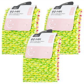 Life Smile 三層波浪立體菜瓜布組 3組 11x14cm, 2個