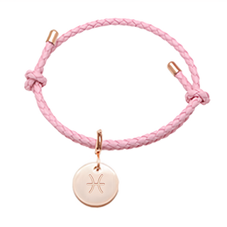 RADIANT STAR 璀璨之星 占星物語 可換墜飾 星座符號 可調式真皮編織手環 2VRS159LPS3401