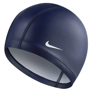 NIKE 耐吉 成人抗氯塗層泳帽 NESS4600, 深藍, 1件