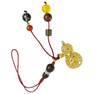 財神小舖 天賜福祿 金葫蘆吊飾 財庫飽滿 納財致福 增加財運, DSFL-2302, 1個