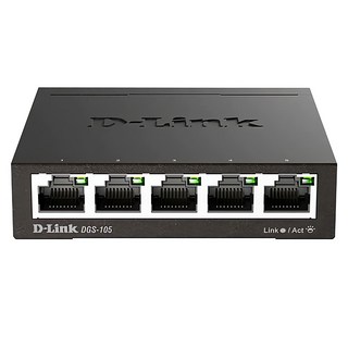 D-Link 友訊科技 5埠 桌上型網路交換器 - 2日快速換修，全系三年保固, DGS-105, 1台