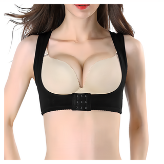 A-ZEAL 挺胸收副防駝集中美姿衣 XXL, 黑