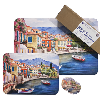 PATHSITE 帕斯特色 墊子組合包 港邊晨光, 港灣晨光, 1組