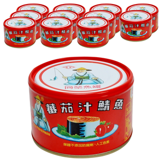 同榮 番茄汁鯖魚罐頭 保證不添加防腐劑、人工色素, 230g, 12罐