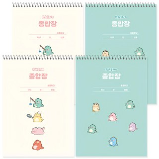 POPO FANCY 2000 Raino 簡約綜合練習本 YPC-4154, 象牙白 + 薄荷, 2組