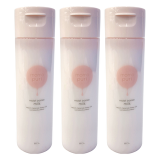 BCL momo puri 彈潤蜜桃保濕修護乳液，含乳酸菌、蜜桃神經醯胺, 150ml, 3瓶