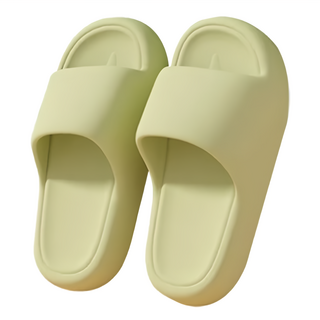 EVA踩屎感超厚休閒拖鞋, 淡雅綠, 240mm
