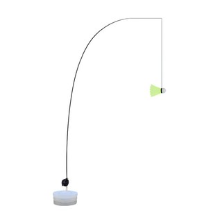 免撿球單雙人羽球練習器, 黑色/白色/黃色, 1個