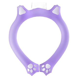 日系貓腳降溫冰涼頸圈 L碼男女兼用, 1個, 紫色