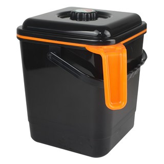 Classic Plus 廚餘過濾桶 5L, 黑色+橘色, 18.5 x 18.5 x 22.5cm, 1個