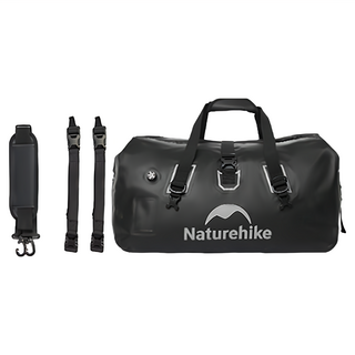 Naturehike 挪客 行旅乾濕分離防水行李袋 65 x 40 x 36cm 大容量 附贈束帶和肩帶, 黑色
