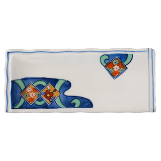 長皿 - 日本製 陶瓷, 春秋染付, 1個