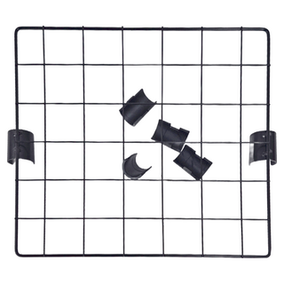 KI WISH 居家生活 側邊鐵架方格網 附夾片 4個 Set, 1組, 黑色