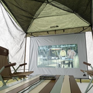 LOGOS 100吋攜帶型投影布幕 阻燃性聚酯纖維 防水黑膠塗層 耐水壓2000mm UV-CUT加工, LG71805610, 1個