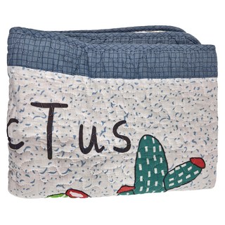 地墊 拼布止滑墊, 135 x 50cm, 白底仙人掌