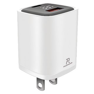 POWERRIDER 33W數位顯示PD+QC3.0電源供應器 PD35CA, 白色, 1個