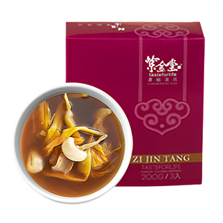 紫金堂 金萱湯, 含腰果、海帶、乾金針等上等優質中藥材, 200g/包, 3包/盒