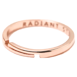 RADIANT STAR 璀璨之星 最初的你簡約素面925純銀可調節戒指 VRS192