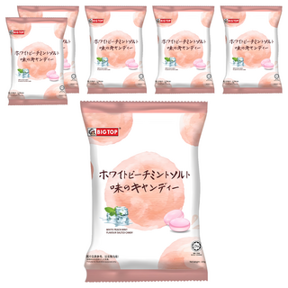 BIG TOP 水蜜桃薄荷味鹽糖, 100g, 6袋