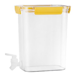 FAmILyLIFE 生活 冰沁多功能全密封儲物冰水壺 YG-199-Y 20 x 14.5 x 25cm 590g, 炎夏黃, 4.5L, 1個