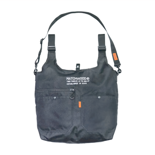 Matchwood Tank 環保購物手提斜背兩用托特袋 黑色 防潑水, 48 x 38 x 13cm