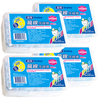 Shallop 刷樂 扁線牙線棒, 400支, 4盒