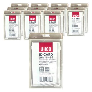 UHOO 直式證件卡 6614, 顏色隨機, 12個