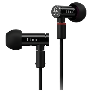 final MMCX 動圈式入耳式耳機 E4000 可換線設計 輕巧舒適 自然清晰音質, 黑色