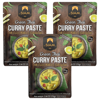 deSIAM 暹羅泰式綠咖哩膏, 70g, 3包