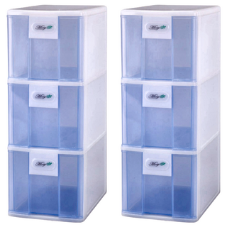 MORY 茂盛 CD收納箱 3層 塑丙烯(PP), 面寬185 x 深270 x 高490mm, 06231, 2個