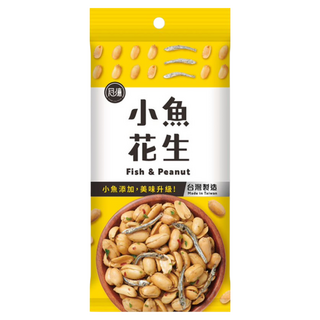 冠億食品 小魚花生, 口感香脆超涮嘴, 顆顆飽滿紮實, 70g, 台灣製造, 3包