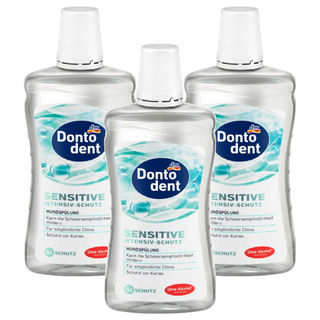 dm Dontodent 口腔漱口水，減少牙菌斑，去除口臭，不含酒精，溫和, 500ml, 3瓶