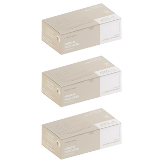 ABIS 小臉平面醫用口罩 16.5 x 9.5cm, 莫蘭迪冷色綜合, 30片, 3盒