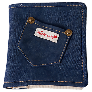 韓系復古y2k牛仔風小卡收納簿, 深藍色, 1個