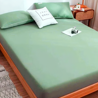 3M 防水透氣床包式保潔墊 100%超細聚酯纖維吸濕排汗+大和紡織抗菌, 單人(188 x 107cm), 翠綠色