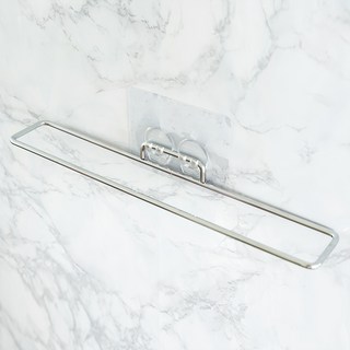 PEACHY LIFE 完美主義 霧面304不鏽鋼大毛巾掛架, 金屬銀, 1個